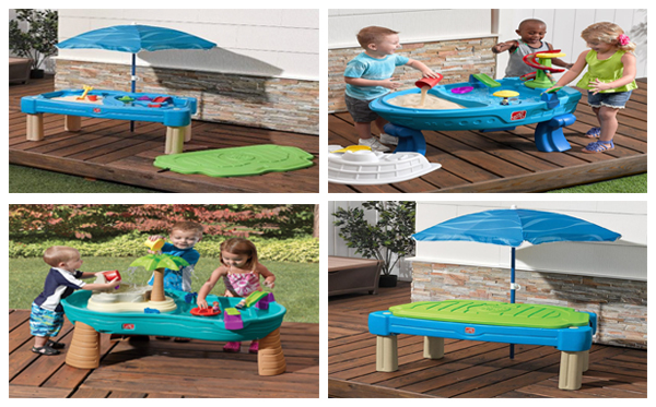water table with umbrella